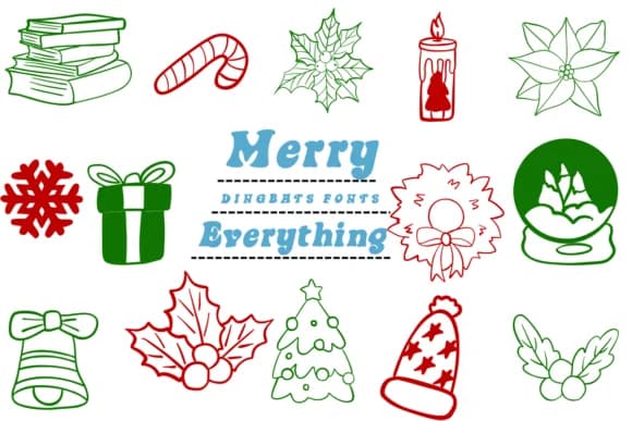 Merry Everything by Suphitchaya — Dingbats Font