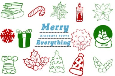 Merry Everything by Suphitchaya — Dingbats Font — thumbnail 1