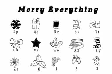 Merry Everything by Suphitchaya — Dingbats Font — thumbnail 3