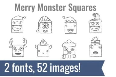Merry Monster Holiday Dingbats by Illustration Ink — Dingbats Font — thumbnail 2