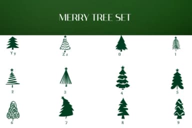 Merry Tree Set by Heartcraft Atelier — Dingbats Font — thumbnail 4