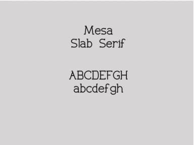 Mesa Slab Serif by Barbara Zimmermann — Slab Serif Font — thumbnail 1