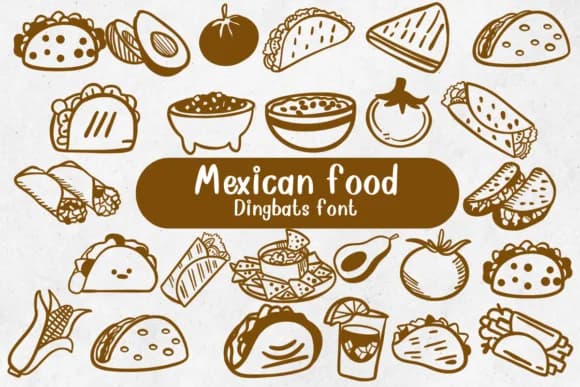 Mexican Food by Nongyao — Dingbats Font