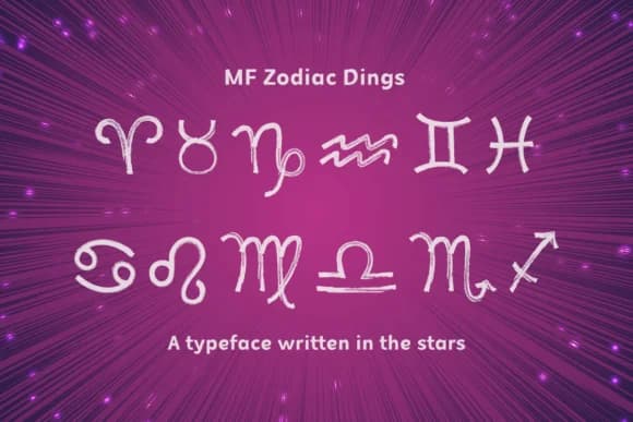 Mf Zodiac Dings by Misti — Dingbats Font