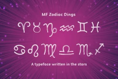 Mf Zodiac Dings by Misti — Dingbats Font — thumbnail 1