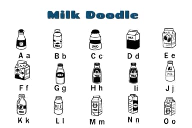 Milk Doodle by Nun Sukhwan — Dingbats Font — thumbnail 2