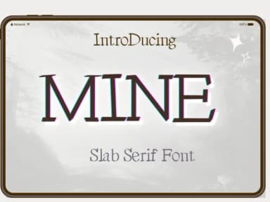 Mine by Pukka De — Slab Serif Font — thumbnail 1