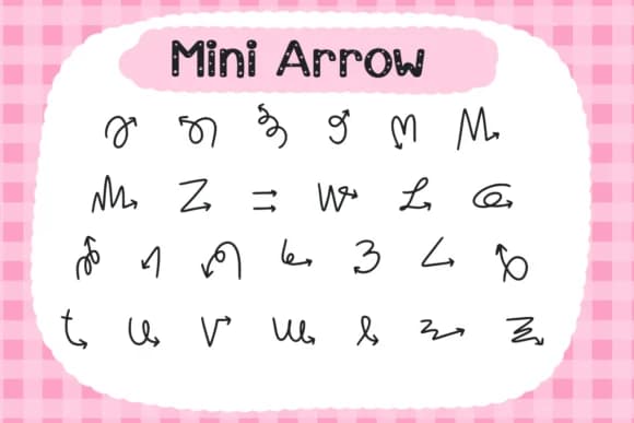 Mini Arrows by Foam-Design Store — Dingbats Font