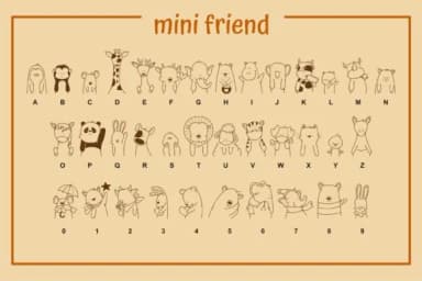 Mini Friend by Onoborgol — Dingbats Font — thumbnail 3