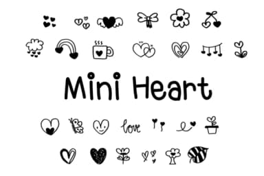 Mini Heart by Foam-Design Store — Dingbats Font — thumbnail 2