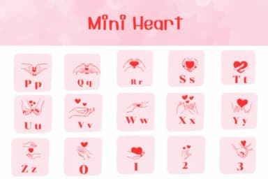 Mini Heart by Ketsarin — Dingbats Font — thumbnail 3