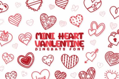 Mini Heart Valentine by Chonada — Dingbats Font — thumbnail 1