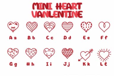 Mini Heart Valentine by Chonada — Dingbats Font — thumbnail 2