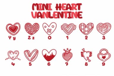 Mini Heart Valentine by Chonada — Dingbats Font — thumbnail 4