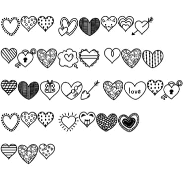 Mini Heart Valentine by Chonada — Dingbats Font — thumbnail 8