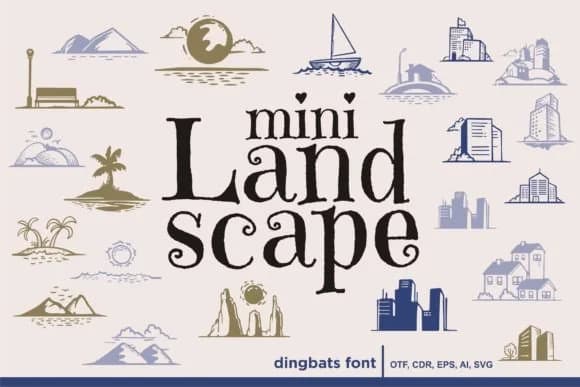Mini Landscape by onoborgol — Dingbats Font