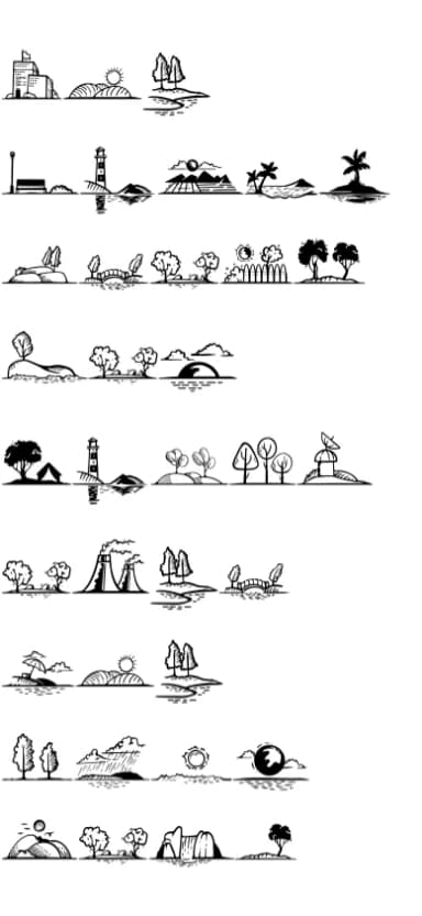 Mini Landscape by onoborgol — Dingbats Font — thumbnail 7