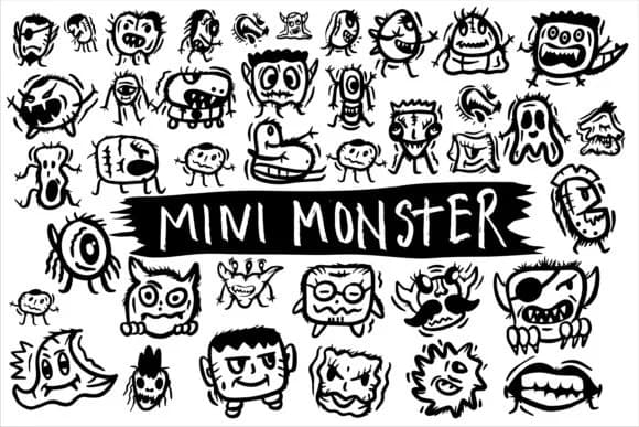 Mini Monster by edywiyonopp — Dingbats Font