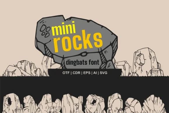 Mini Rocks by onoborgol — Dingbats Font