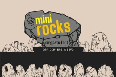Mini Rocks by onoborgol — Dingbats Font — thumbnail 1