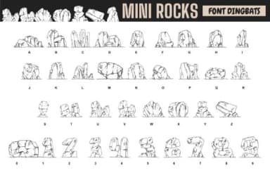 Mini Rocks by onoborgol — Dingbats Font — thumbnail 2