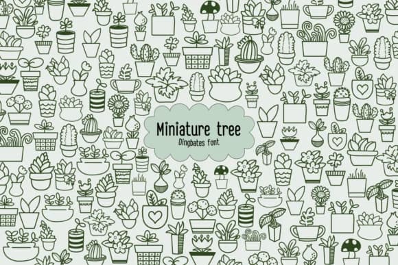 Miniature Tree by Chonada — Dingbats Font