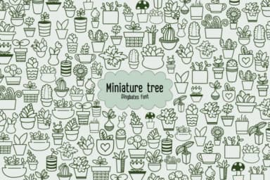 Miniature Tree by Chonada — Dingbats Font — thumbnail 1
