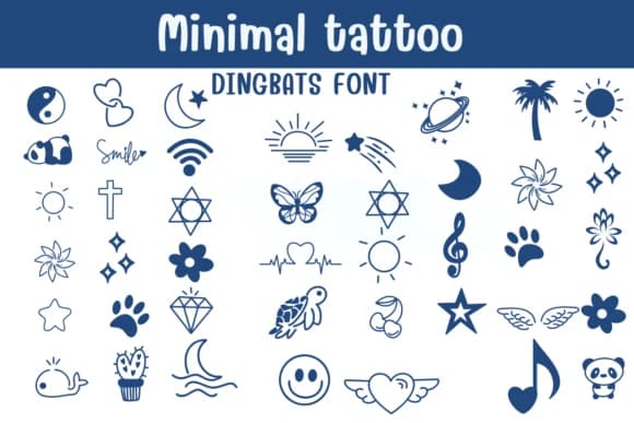 Minimal Tattoo by Sontaya — Dingbats Font