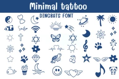 Minimal Tattoo by Sontaya — Dingbats Font — thumbnail 1