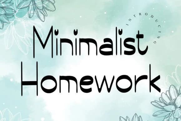 Minimalist Homework by GiaLetter — Slab Serif Font