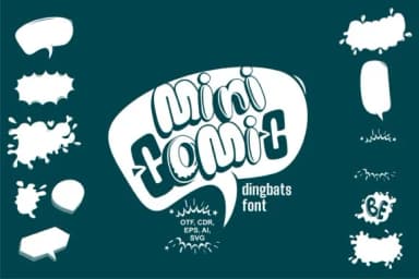 Miny Comic by Onoborgol — Dingbats Font — thumbnail 1