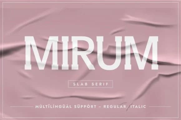 Mirum by Minimalistartstudio — Slab Serif Font