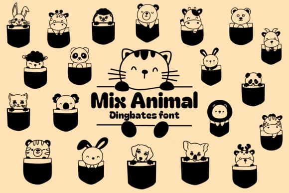 Mix Animal by Chonada — Dingbats Font