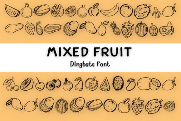 Mixed Fruit by Nongyao — Dingbats Font