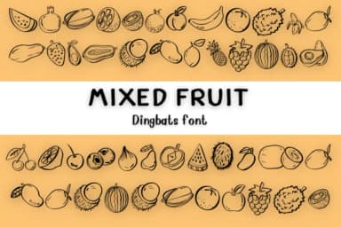 Mixed Fruit by Nongyao — Dingbats Font — thumbnail 1