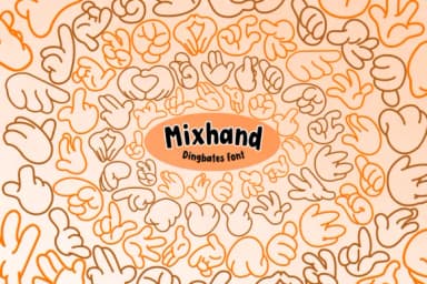 Mixhand by Chonada — Dingbats Font — thumbnail 1