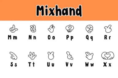 Mixhand by Chonada — Dingbats Font — thumbnail 3
