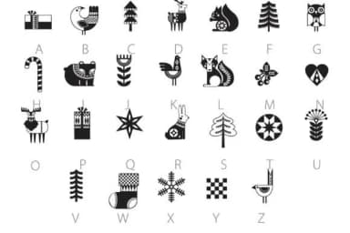 Modern Christmas Dingbats by Illustration Ink — Dingbats Font — thumbnail 4