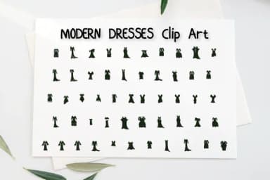 Modern Dresses by Ciriative — Dingbats Font — thumbnail 2