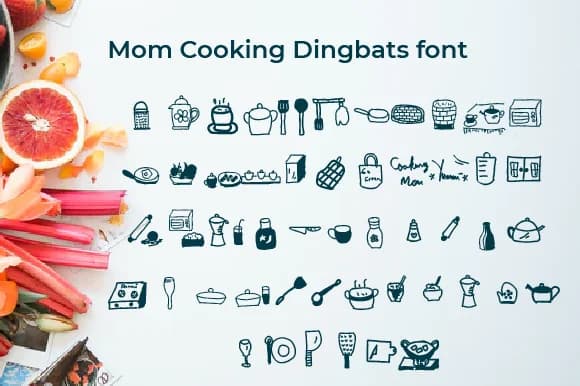Mom Cooking by Ciriative — Dingbats Font