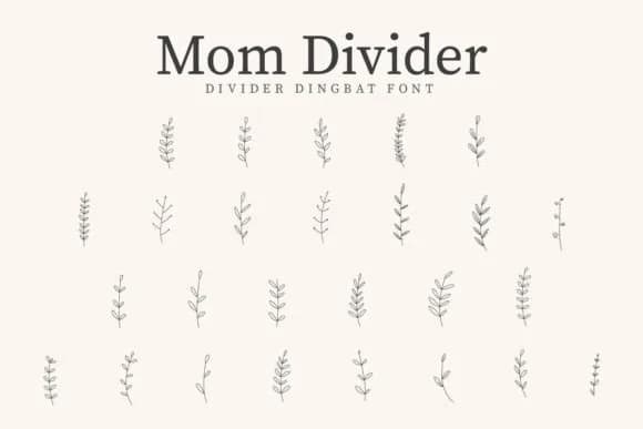 Mom Divider by CraftedType Studio — Dingbats Font