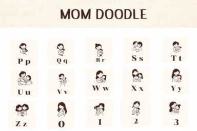 Mom Doodle by Ketsarin — Dingbats Font — thumbnail 2