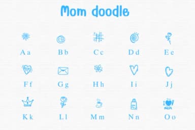 Mom Doodle by Sontaya — Dingbats Font — thumbnail 2