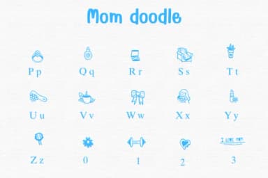 Mom Doodle by Sontaya — Dingbats Font — thumbnail 3