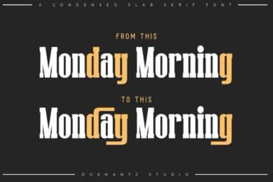 Monday Morning by Doehantz Studio — Slab Serif Font — thumbnail 2