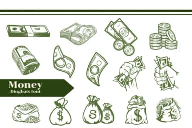 Money by Apiwat Type — Dingbats Font — thumbnail 1