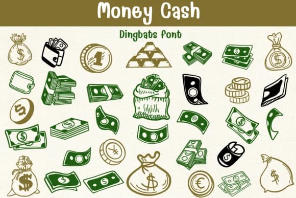 Money Cash by Sontaya — Dingbats Font