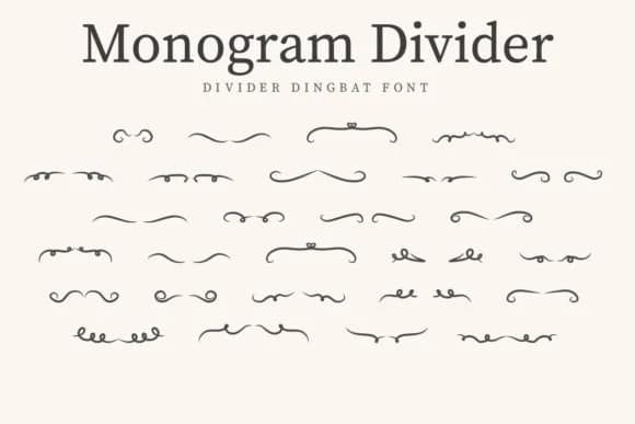 Monogram Divider by CraftedType Studio — Dingbats Font
