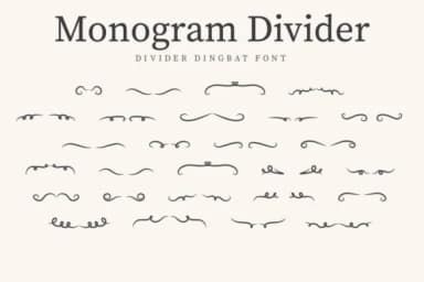 Monogram Divider by CraftedType Studio — Dingbats Font — thumbnail 1