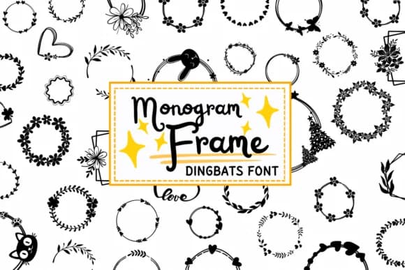 Monogram Frame by PraewDesigns — Dingbats Font